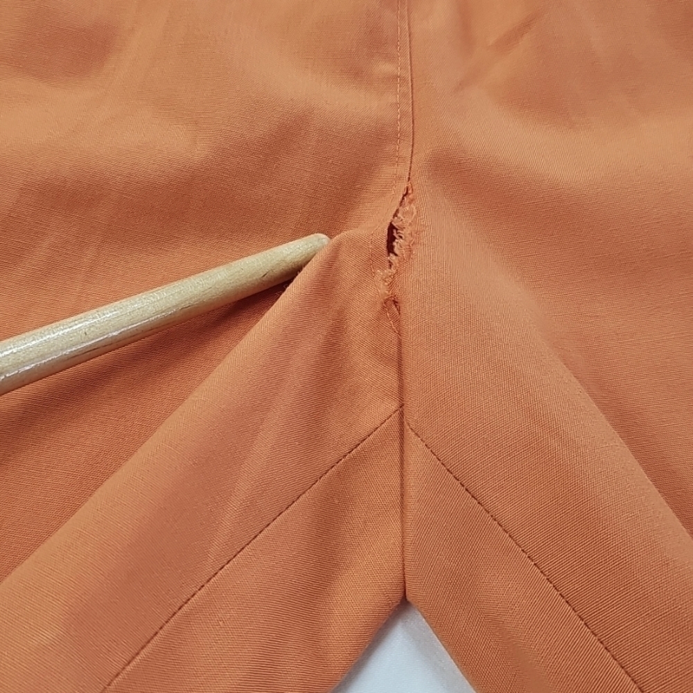 Vtg Girls A-line Tank Top & Shorts Set, Orange Blk Butterfly, See Measurements - Picture 9 of 11